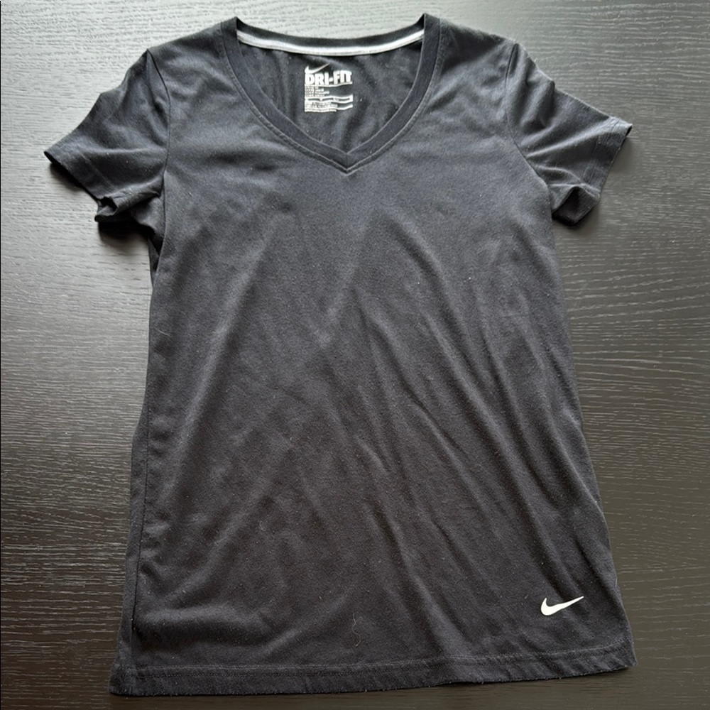 Nike Women's Black Dri-FIT v neck